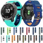 26mm Silicone Sports Two-Color Watch Band - Image 3