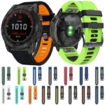 26mm Silicone Sports Two-Color Watch Band - Image 2