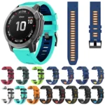 26mm Silicone Sports Two-Color Watch Band - Image 2
