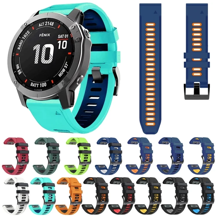 SYA001875012_B1.webp 26mm Silicone Sports Two-Color Watch Band - Image 2