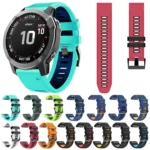 22mm Silicone Sports Two-Color Watch Band - Image 2