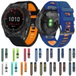 22mm Silicone Sports Two-Color Watch Band - Image 2