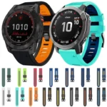 22mm Silicone Sports Two-Color Watch Band - Image 2