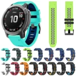 22mm Silicone Sports Two-Color Watch Band - Image 2