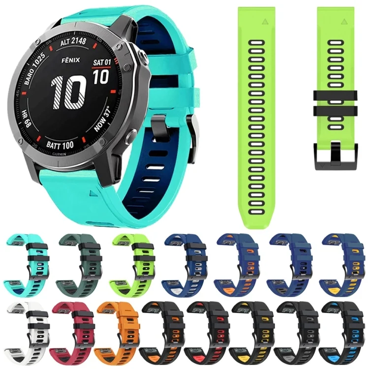 SYA001875107_B1.webp 22mm Silicone Sports Two-Color Watch Band - Image 2