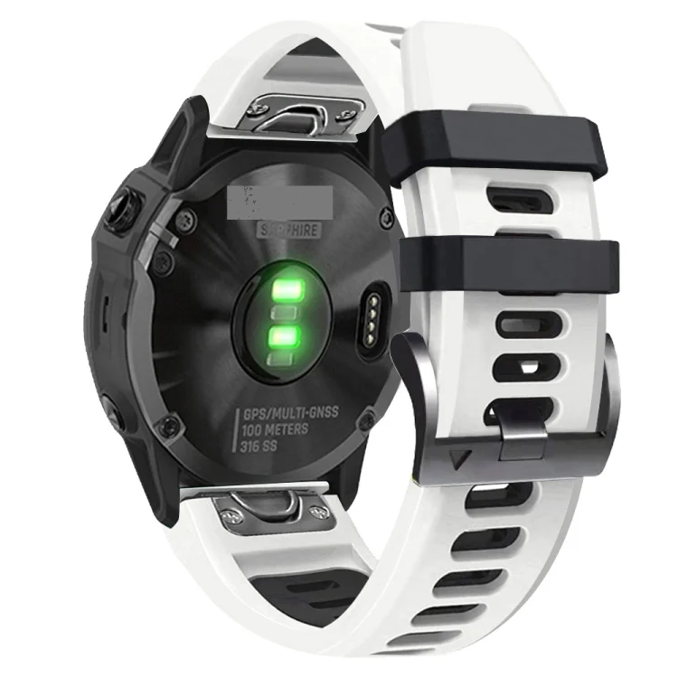 22mm Silicone Sports Two-Color Watch Band