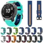 22mm Silicone Sports Two-Color Watch Band - Image 3