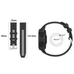 22mm Solid Color Silicone Watch Band - Image 3