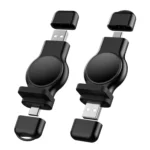 A05 2 in 1 Type C / USB-C to USB-A Magnetic Quick Wireless Charger for Apple Watch - Image 2