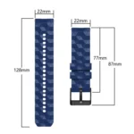 22mm Football Pattern Two-Color Silicone Strap - Image 3