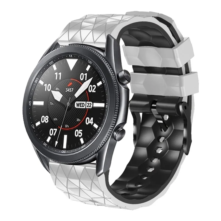 22mm Football Pattern Two-Color Silicone Strap