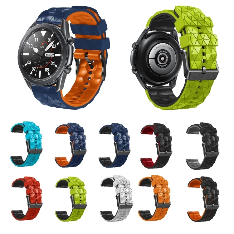 SYA001906401_B1.webp 22mm Football Pattern Two-Color Silicone Strap - Image 2