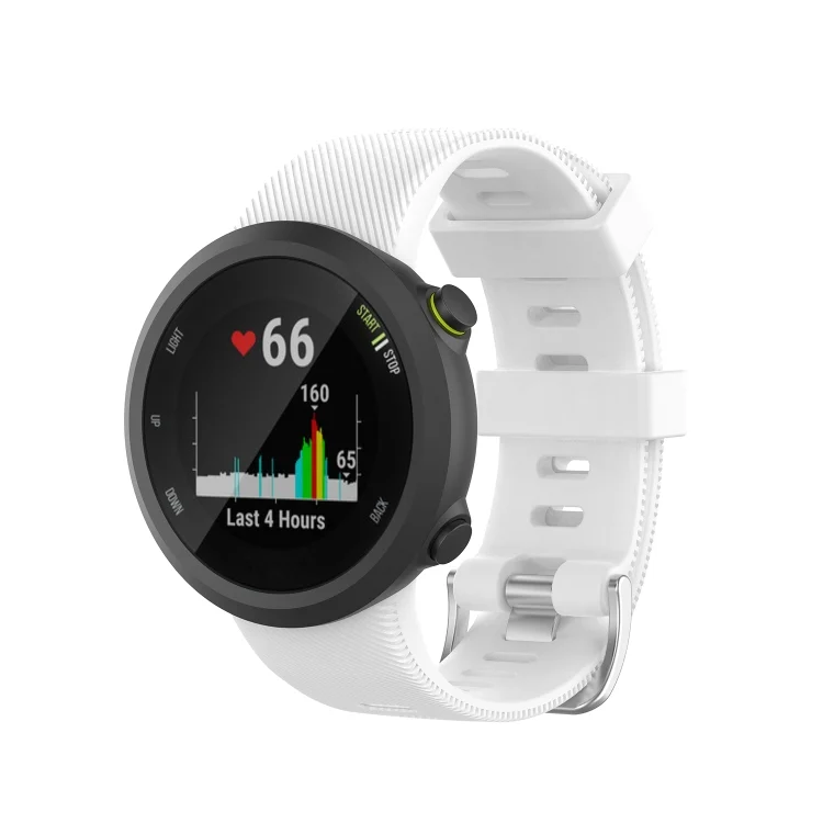 For Garmin Forerunner 45 / Forerunner 45 S Universal Twill Solid Color Silicone Watch Band