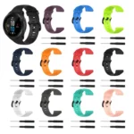 For Garmin Forerunner945 / fenix5 Plus / Approach S60 Monochrome Silicone Watch Band - Image 2