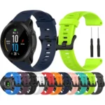 For Garmin Forerunner945 / fenix5 Plus / Approach S60 Monochrome Silicone Watch Band - Image 3