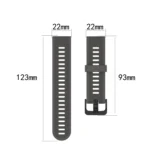 For Garmin Forerunner945 / fenix5 Plus / Approach S60 Monochrome Silicone Watch Band - Image 4