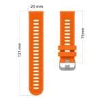 20mm Silicone Twill Watch Band - Image 5