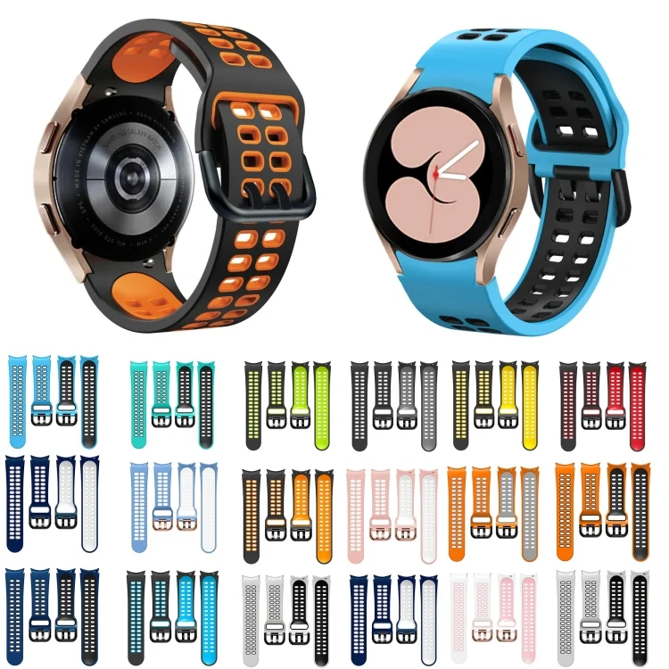 SYA001925202_B2.webp 20mm Breathable Two-Color Silicone Watch Band - Image 3