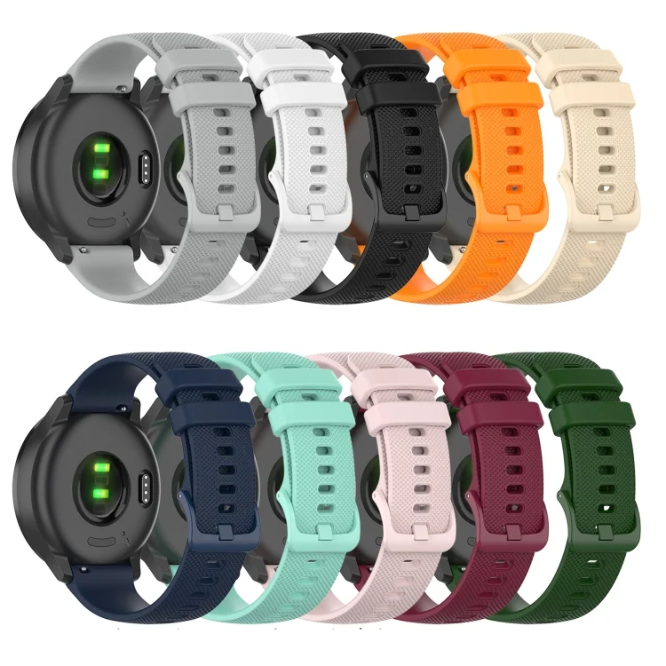 SYA001925401_B2.webp 20mm Plaid Solid Color Silicone Watch Band - Image 3