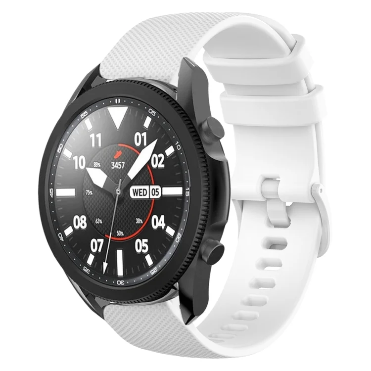 20mm Plaid Solid Color Silicone Watch Band