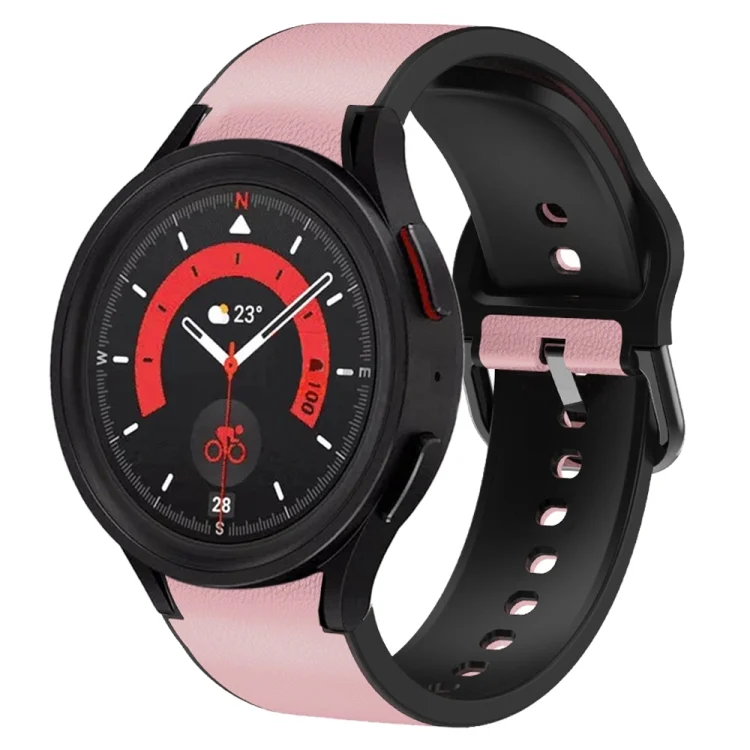 20mm Silicone Adhesive Leather Watch Band