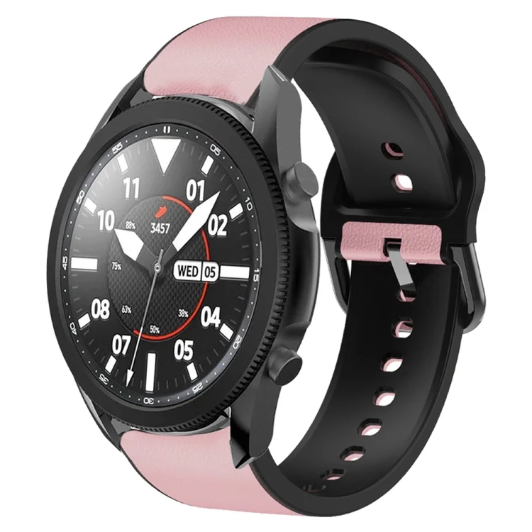 20mm Silicone Adhesive Leather Watch Band