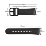 20mm Silicone Adhesive Leather Watch Band - Image 6