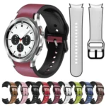20mm Silicone Adhesive Leather Watch Band - Image 2