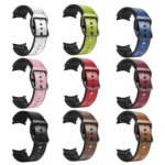 20mm Silicone Adhesive Leather Watch Band - Image 3