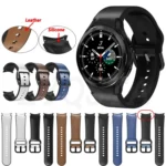 20mm Silicone Adhesive Leather Watch Band - Image 4
