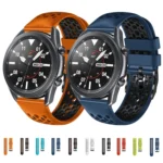 22mm Two-Color Breathable Silicone Watch Band - Image 2