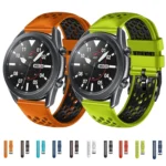 22mm Two-Color Breathable Silicone Watch Band - Image 2