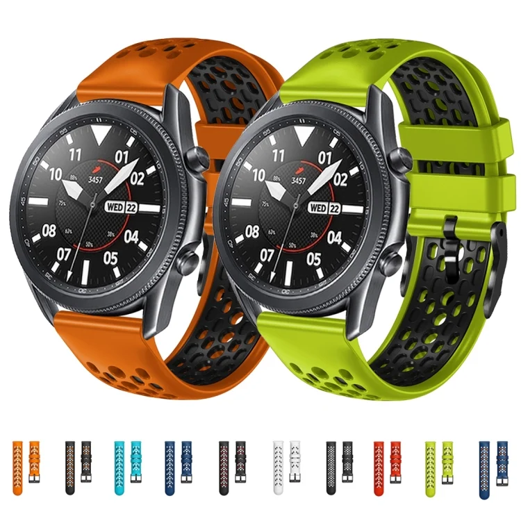 SYA001926503_B1.webp 22mm Two-Color Breathable Silicone Watch Band - Image 2