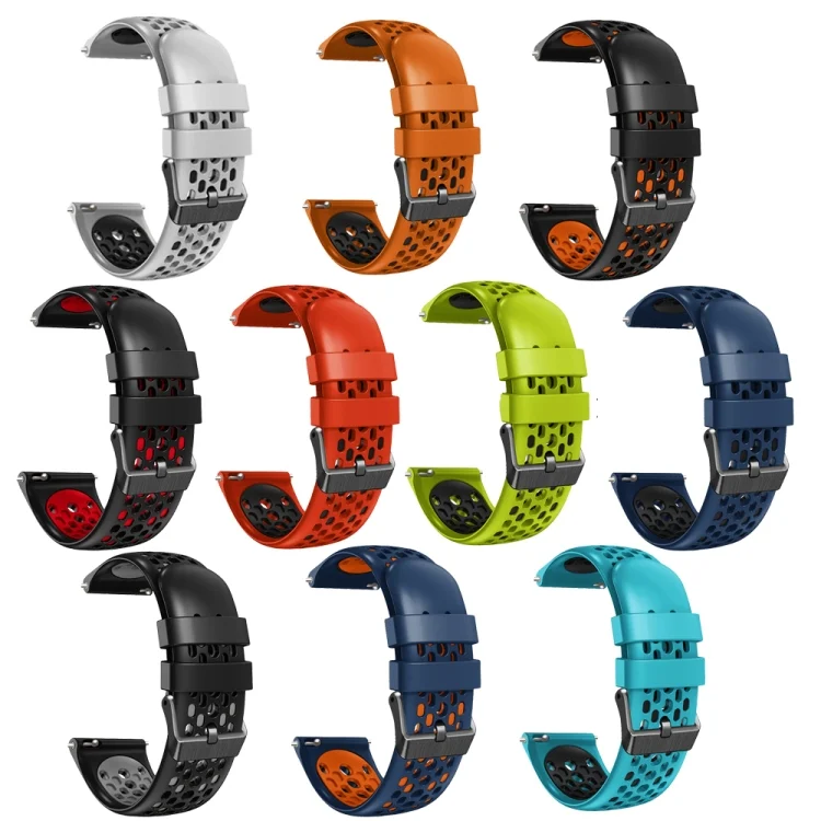 SYA001926503_B2.webp 22mm Two-Color Breathable Silicone Watch Band - Image 3