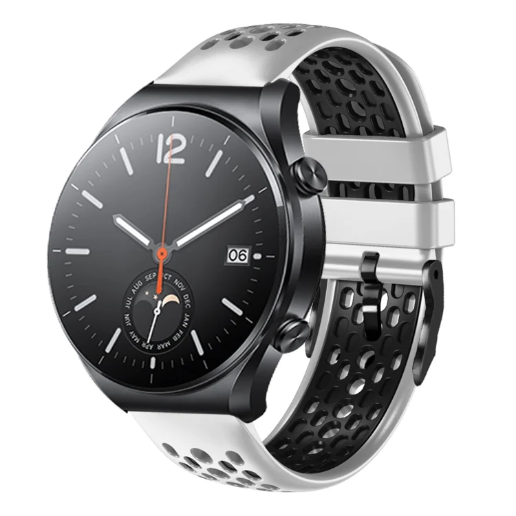 22mm Two-Color Breathable Silicone Watch Band