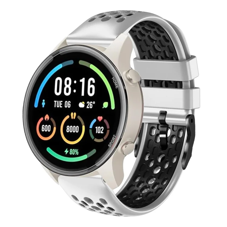 22mm Two-Color Breathable Silicone Watch Band