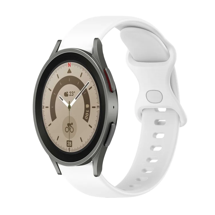 20mm Butterfly Buckle Solid Color Silicone Watch Band