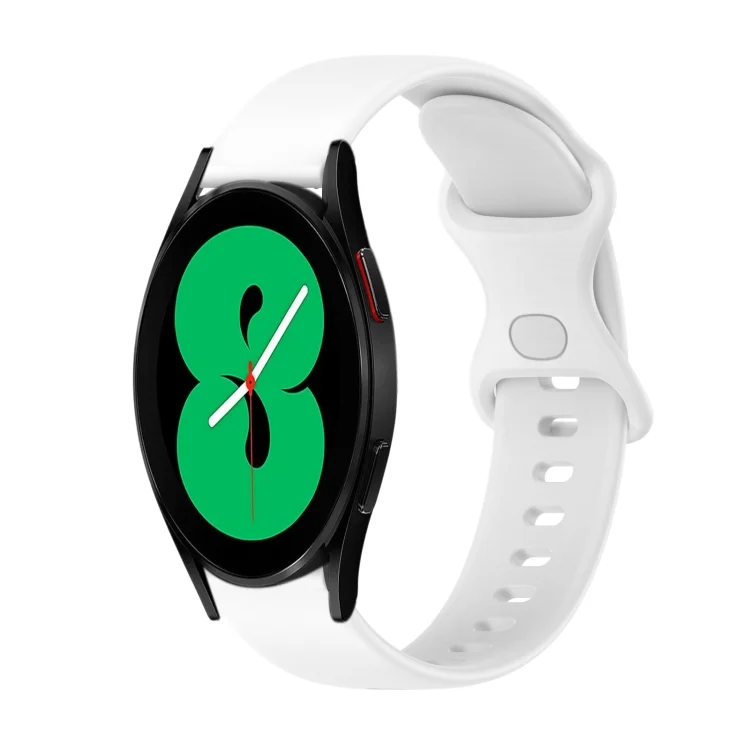 20mm Butterfly Buckle Solid Color Silicone Watch Band