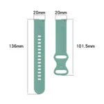 20mm Butterfly Buckle Solid Color Silicone Watch Band - Image 4