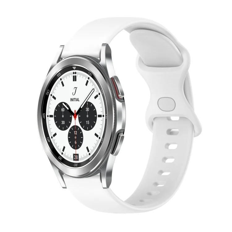 20mm Butterfly Buckle Solid Color Silicone Watch Band