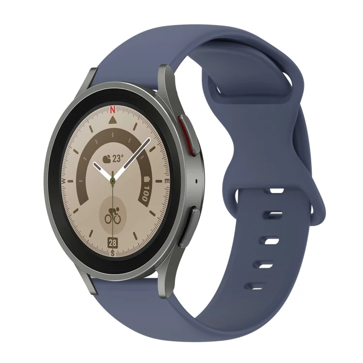 20mm Butterfly Buckle Solid Color Silicone Watch Band