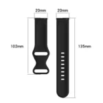 20mm Butterfly Buckle Solid Color Silicone Watch Band - Image 5