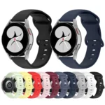 20mm Butterfly Buckle Solid Color Silicone Watch Band - Image 2