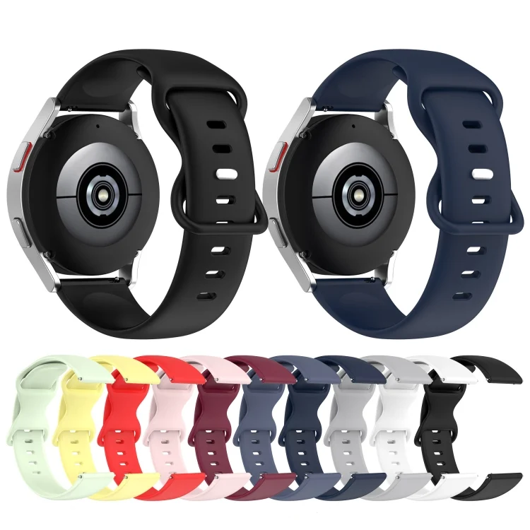 SYA001927407_B2.webp 20mm Butterfly Buckle Solid Color Silicone Watch Band - Image 3
