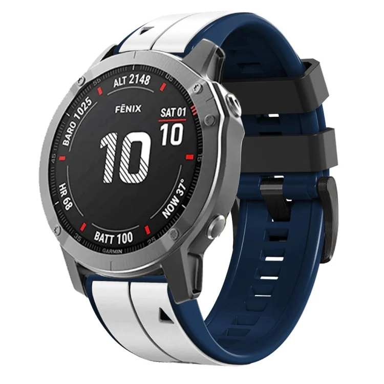 26mm Silicone Sports Two-Color Watch Band