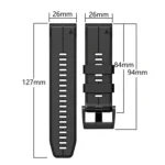 26mm Silicone Sports Two-Color Watch Band - Image 4