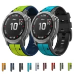22mm Silicone Sports Two-Color Watch Band - Image 2