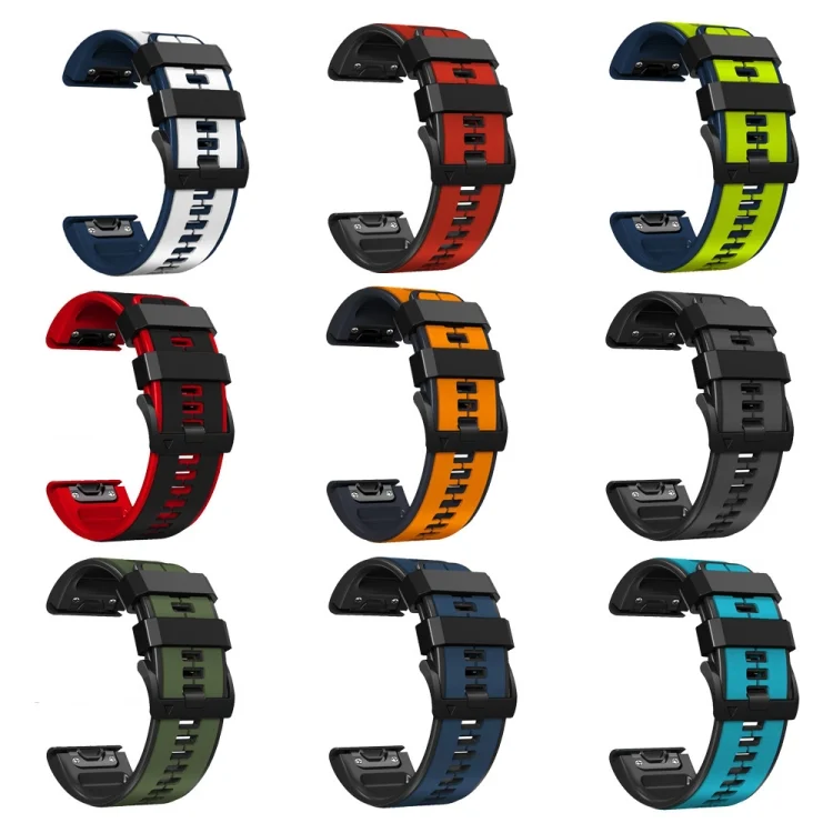 SYA001928207_B2.webp 22mm Silicone Sports Two-Color Watch Band - Image 3