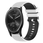 20mm Checkered Two-Color Silicone Watch Band