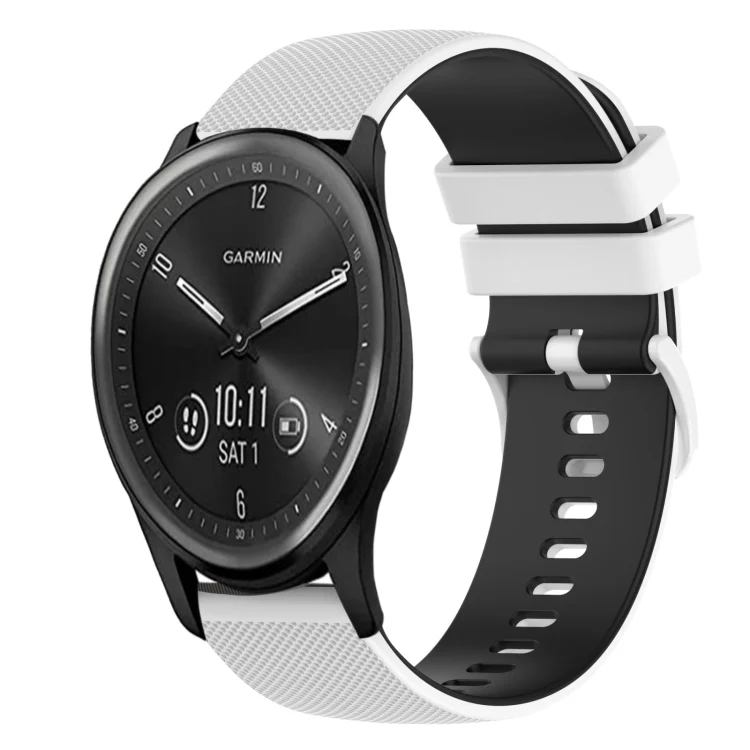 20mm Checkered Two-Color Silicone Watch Band